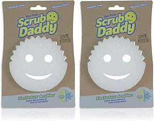 Scrub Daddy Sponge - Dye Free - Scratch-Free Scrubber for Dishes and Home, Odor Resistant, Soft i... | Amazon (US)