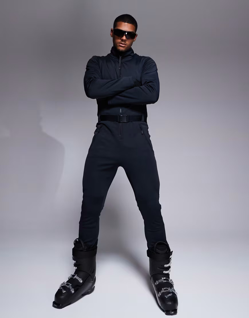 4505 – Ski – Icon – Wasserabweisender, isolierter Skianzug in Schwarz mit engem Beinschnitt | ASOS (Global)