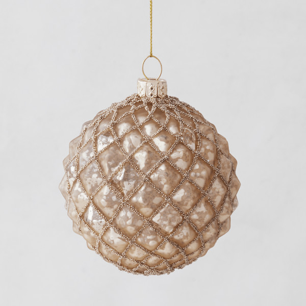 Gold Quilted Ornament | Z Gallerie