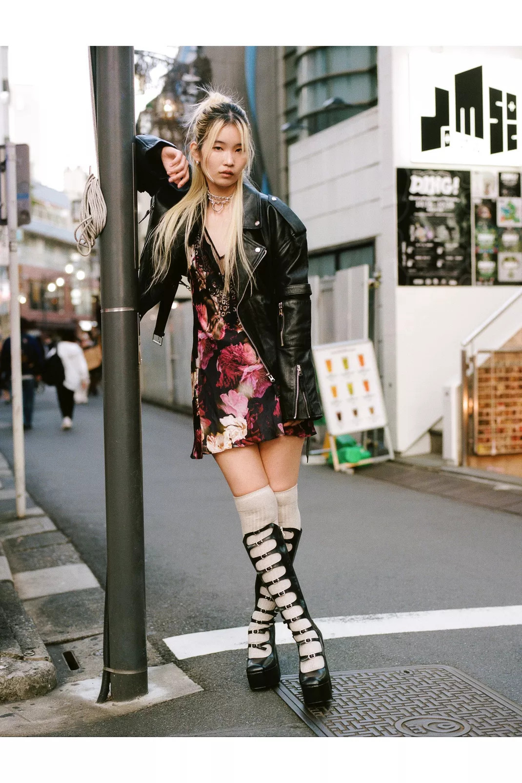 Faux Leather Buckle Knee High Platform Boots | Nasty Gal (US)