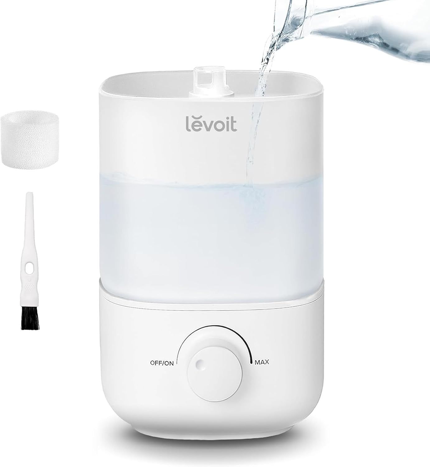 LEVOIT Top Fill Humidifiers for Bedroom, 2.5L Tank for Large Room, Easy to Fill & Clean, 28dB Qui... | Amazon (US)