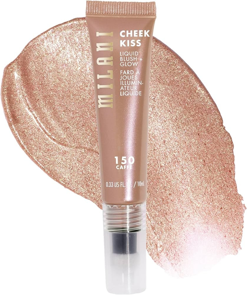 Milani Cheek Kiss Liquid Blush + Glow, Creamy 2-in-1 Blush for Cheeks and Highlighter Makeup for ... | Amazon (US)