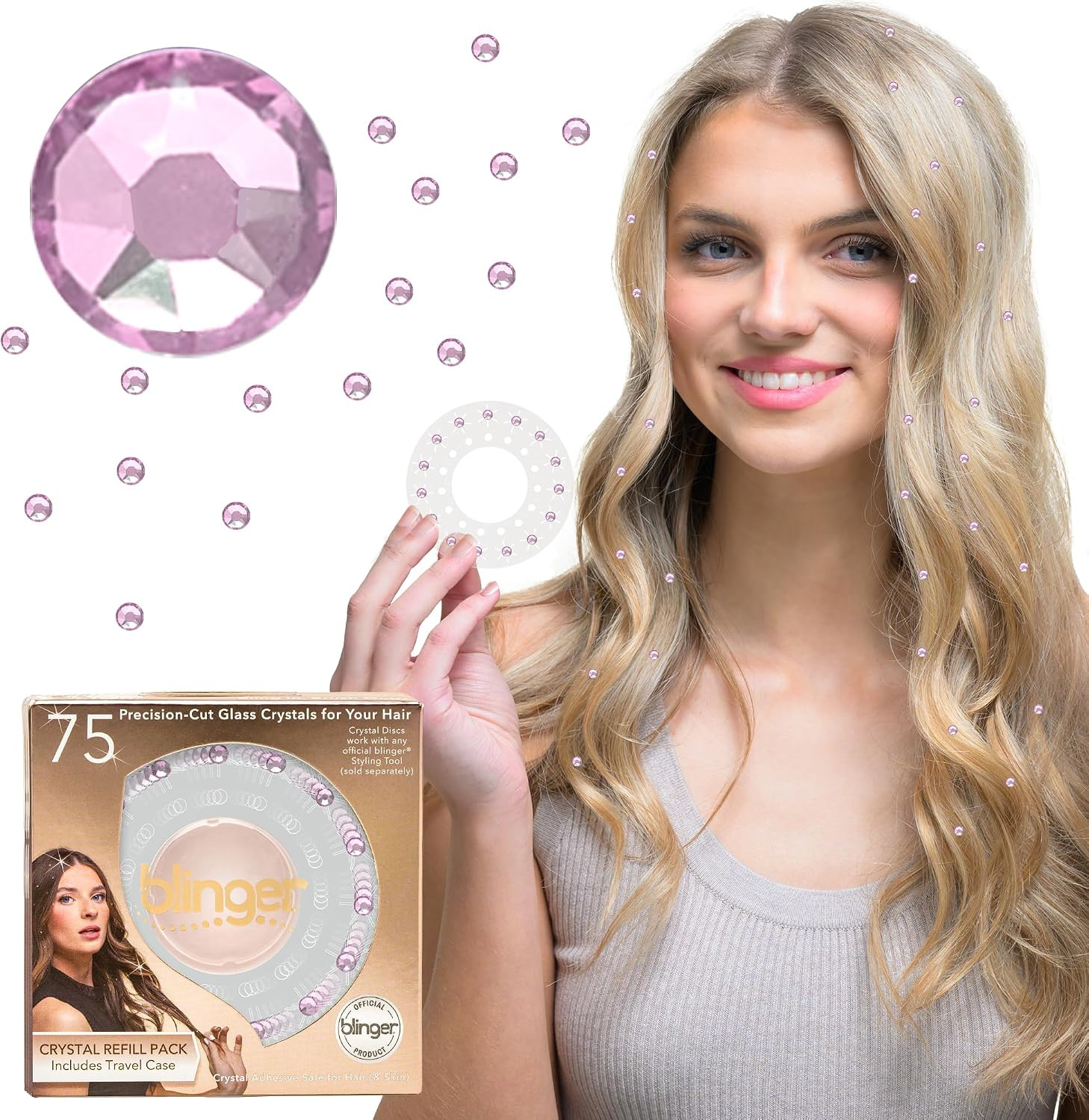 blinger® Shimmer Collection Refill Pack - Fairy Lilac | 4 mm | Amazon (US)