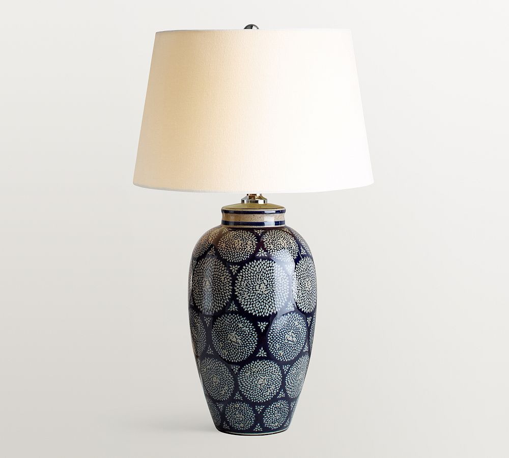 Langley Ceramic Pattern Lamp (22") | Pottery Barn CA