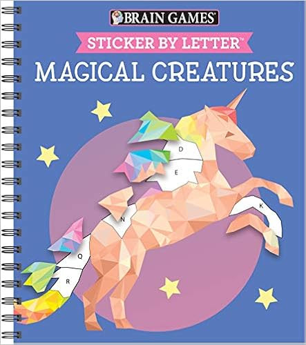 Brain Games - Sticker by Letter: Magical Creatures (Sticker Puzzles - Kids Activity Book)     Spi... | Amazon (US)