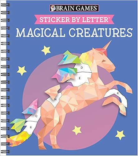 Brain Games - Sticker by Letter: Magical Creatures (Sticker Puzzles - Kids Activity Book)     Spi... | Amazon (US)