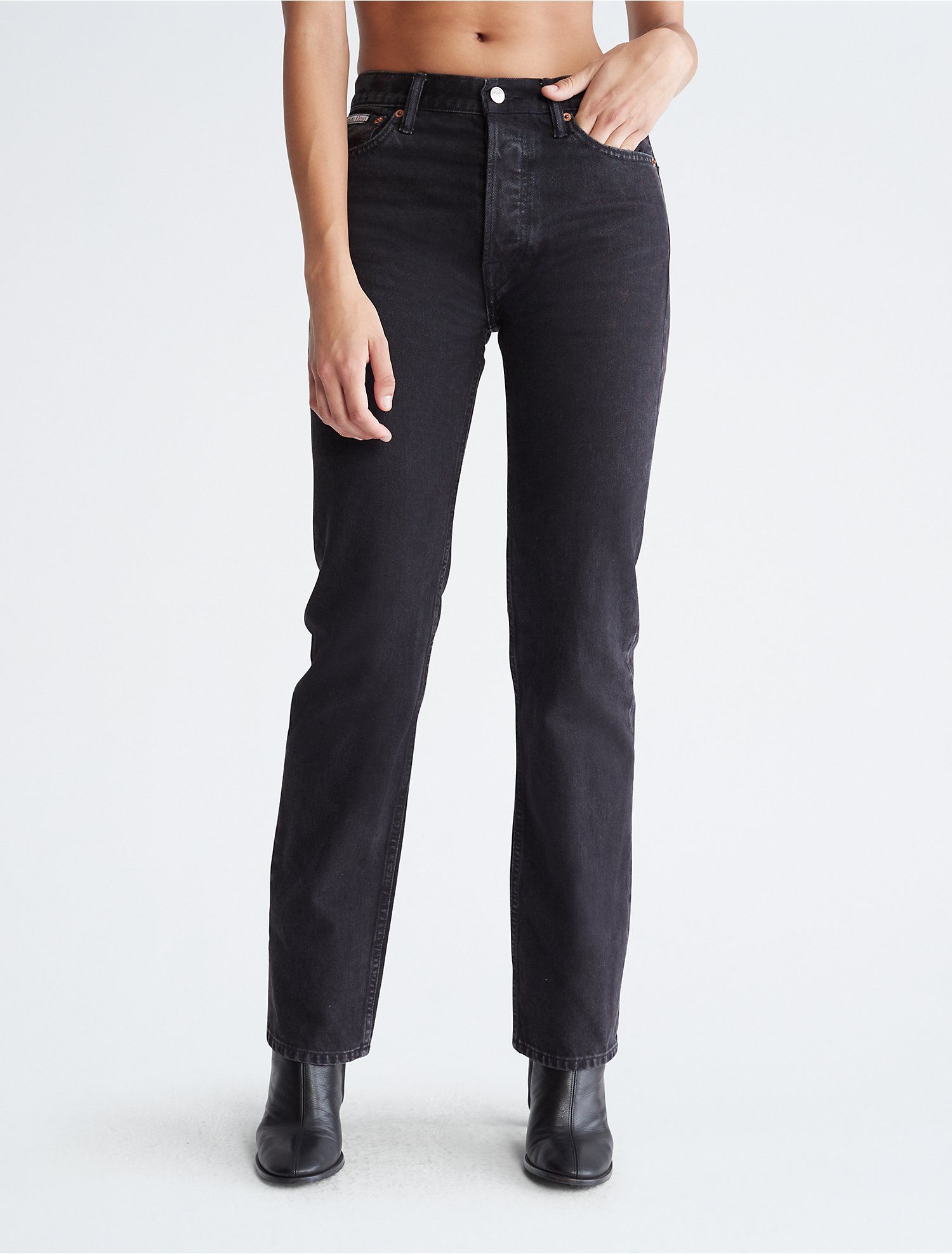 Uplift Straight Fit Black Jeans | Calvin Klein | Calvin Klein (US)