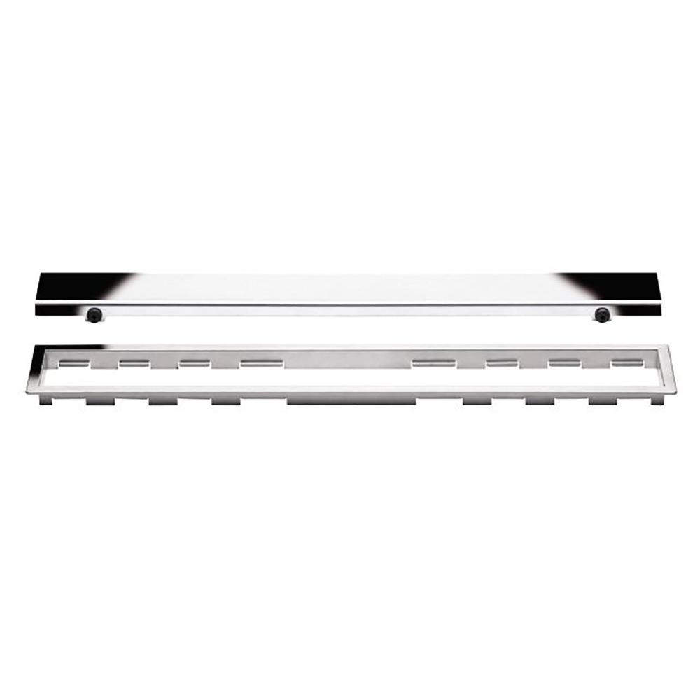 Schluter Systems Kerdi-Line Chrome 35-7/16 in. Closed Grate Assembly with 3/4 in. Frame | The Home Depot