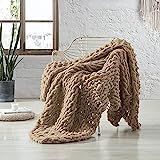 Modern Threads Chenille Chunky Hand Knit Throw 50 x 60 Taupe | Amazon (US)