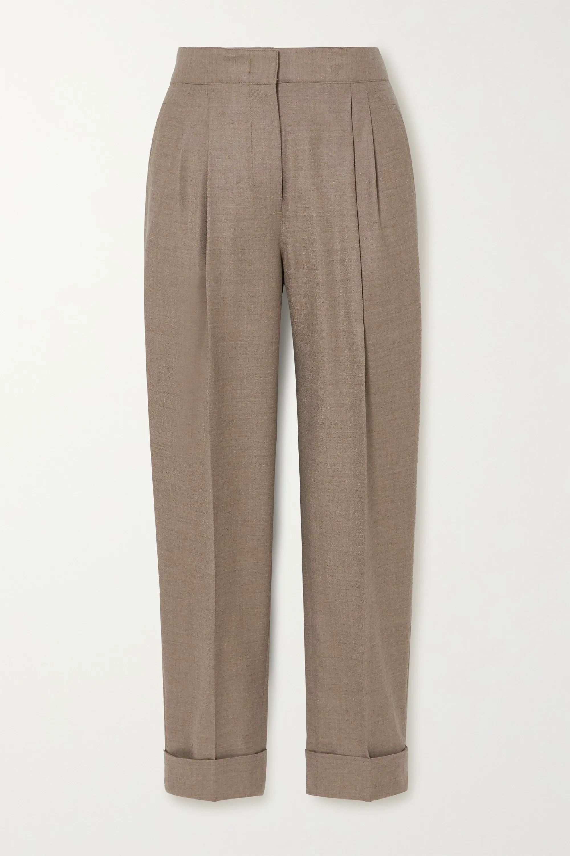 Beige + NET SUSTAIN Leblon wool and silk-blend straight-leg pants | CASASOLA | NET-A-PORTER | NET-A-PORTER (US)