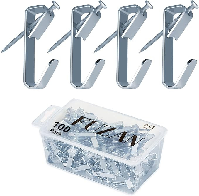 Picture Hangers (30lbs-100pcs), Picture Hooks with Nails, Professional Picture Hanging Kit on Woo... | Amazon (US)