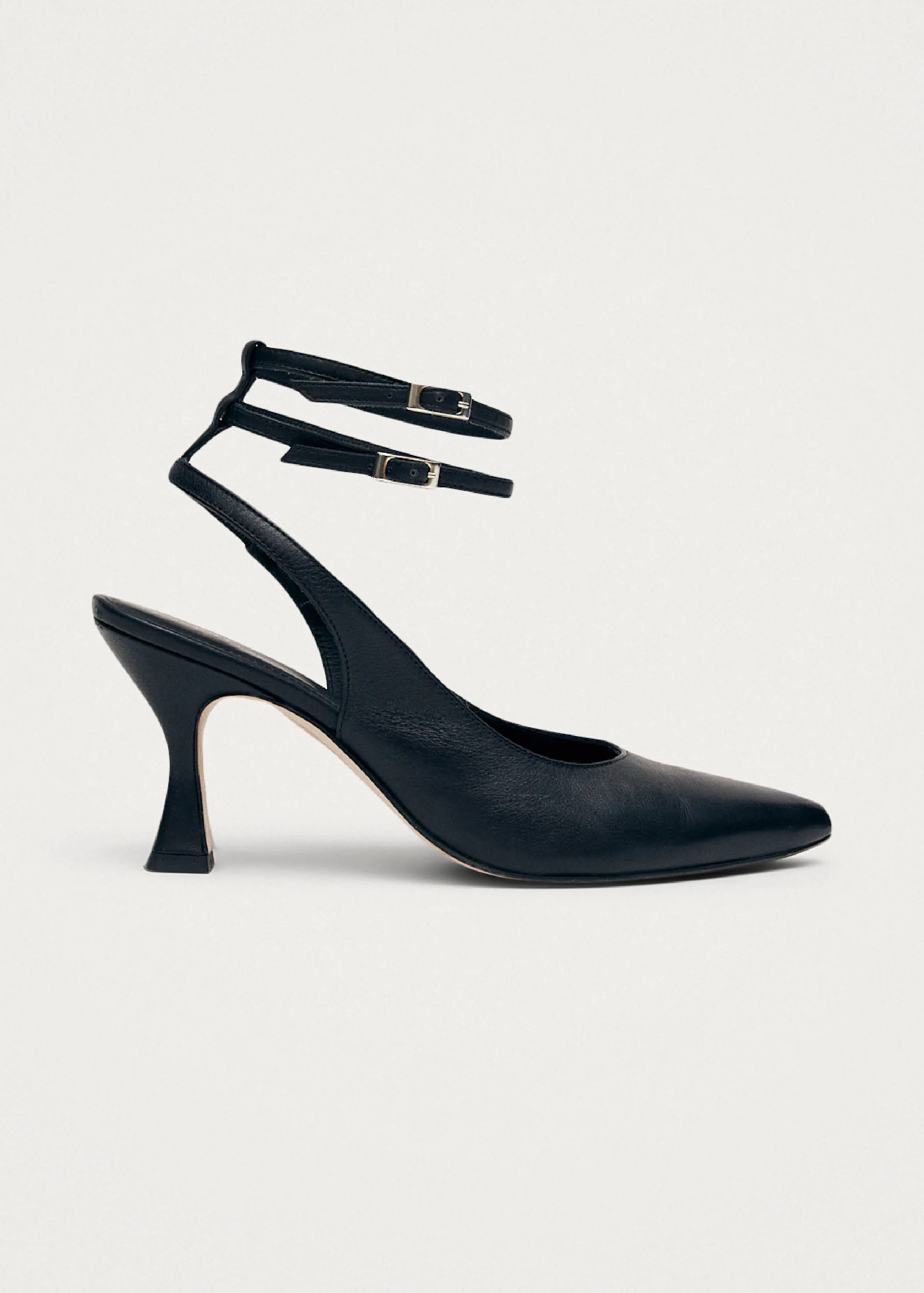 Louise Black Leather Pumps | ALOHAS | Alohas US