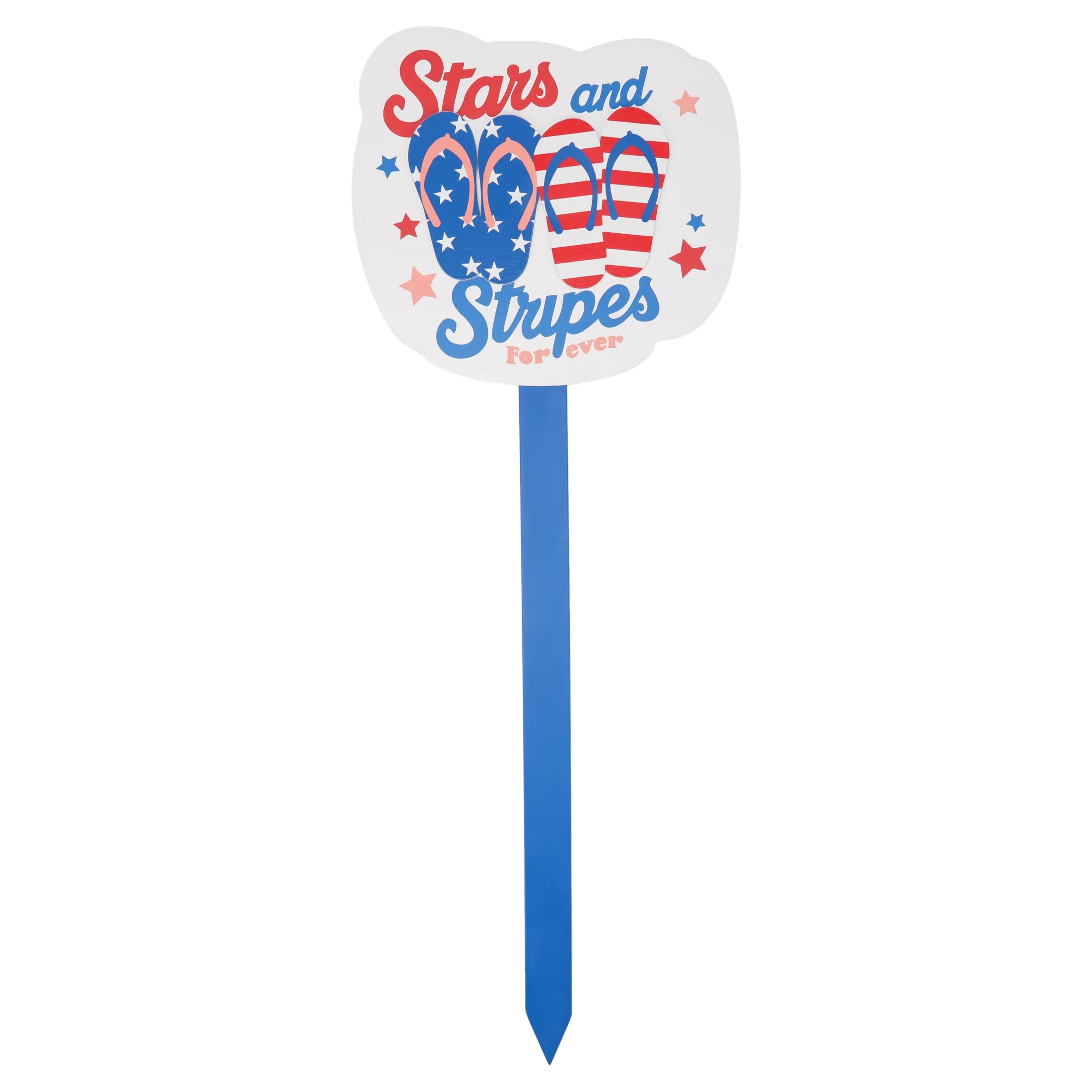 Stars and Stripes Forever Yard Stake, Red/White/Blue, 23", Patriotic by Way To Celebrate - Walmar... | Walmart (US)
