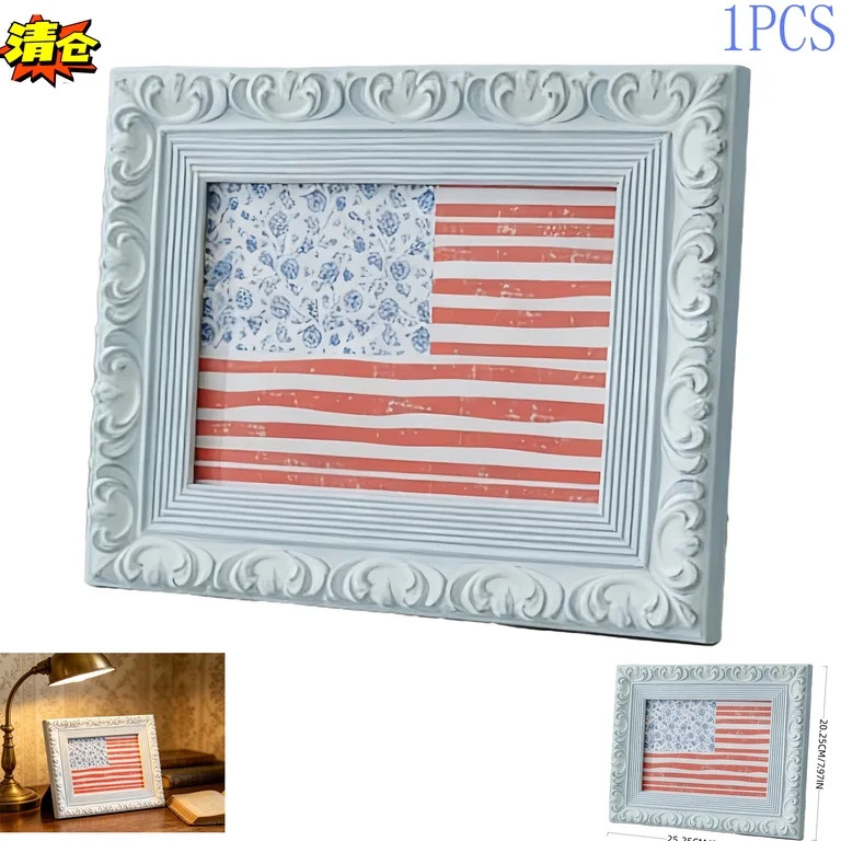 Vintage Floral Flag Wall Decor, American Flag Wall Decor, Patriotic USA Flag Hanging Sign,Vintage... | Walmart (US)
