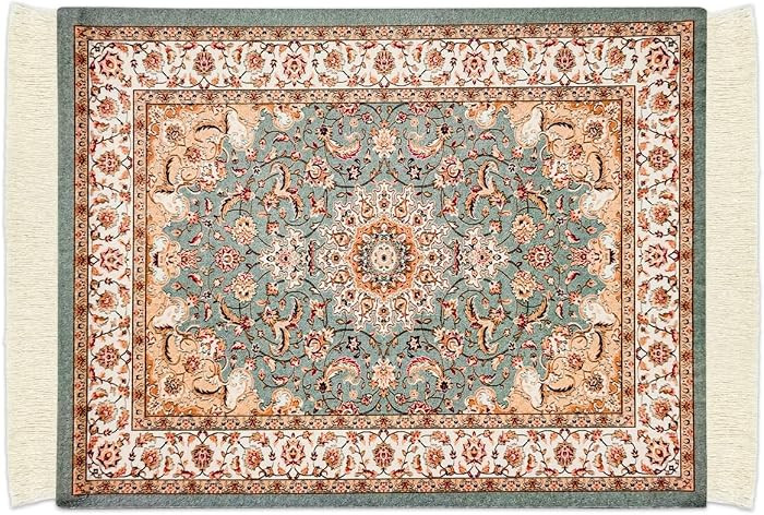 Persian Carpet Style Mouse Pad Oriental Vintage Bohemian Rug Desk Pad Miniature Mouse Mat Coaster... | Amazon (US)