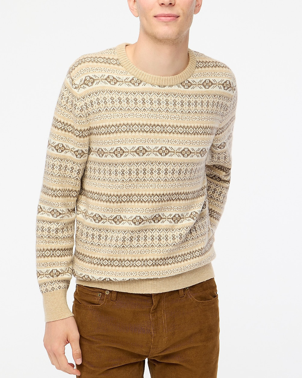 Supersoft lambswool-blend Fair Isle crewneck sweater | J.Crew Factory