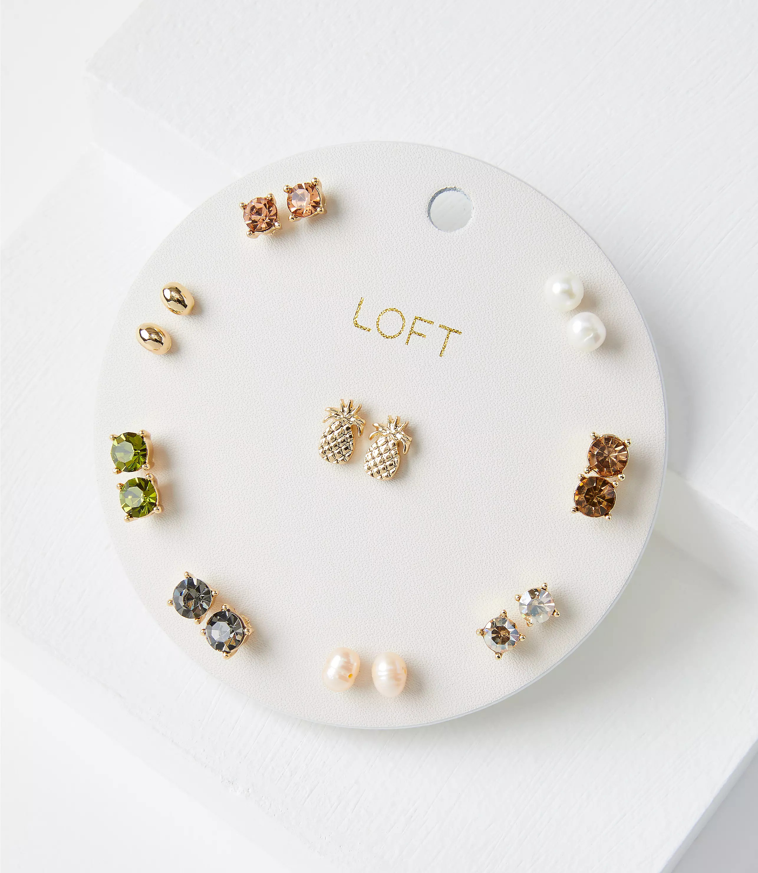Pineapple Stud Earring Set | LOFT