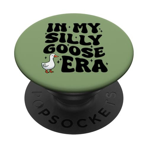 In My Silly Goose Era Funny Groovy Geese Lover PopSockets Adhesive PopGrip | Amazon (US)
