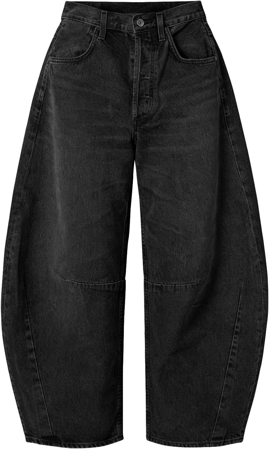 EXLURA Barrel Jeans Women Y2K Boyfriend Denim Pants Casual Baggy Jeans | Amazon (US)