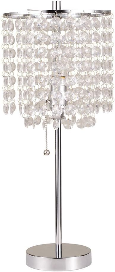 Ore International 8315C Deco Glam Table Lamp, 20.25", Silver | Amazon (US)