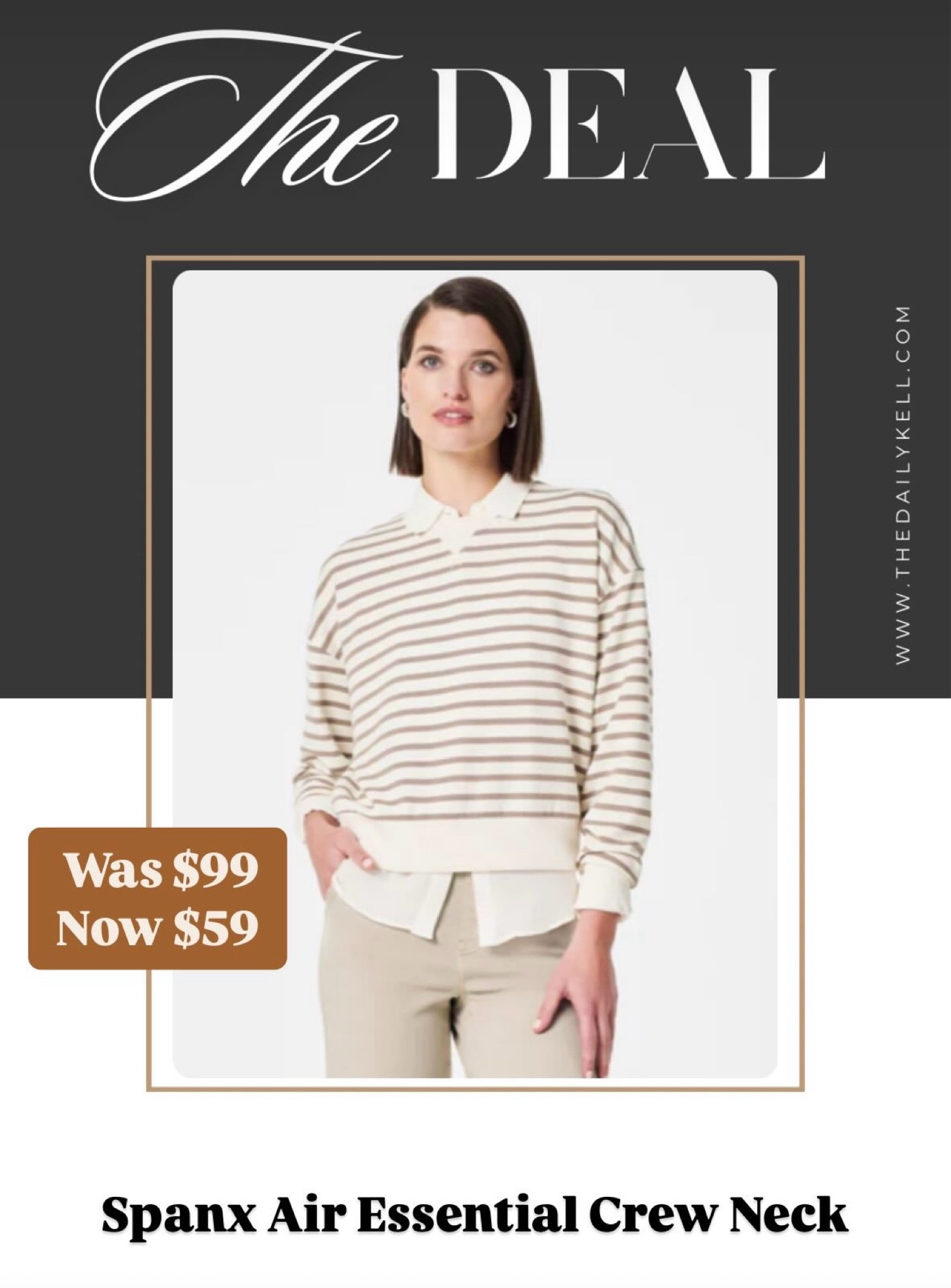 Spanx Air Essential Crew Neck.  Available in 4 colors.  Sizes limited at this price.  

Grab it while it’s still in stock. 

#LTKSaleAlert #LTKOver40 #LTKSeasonal