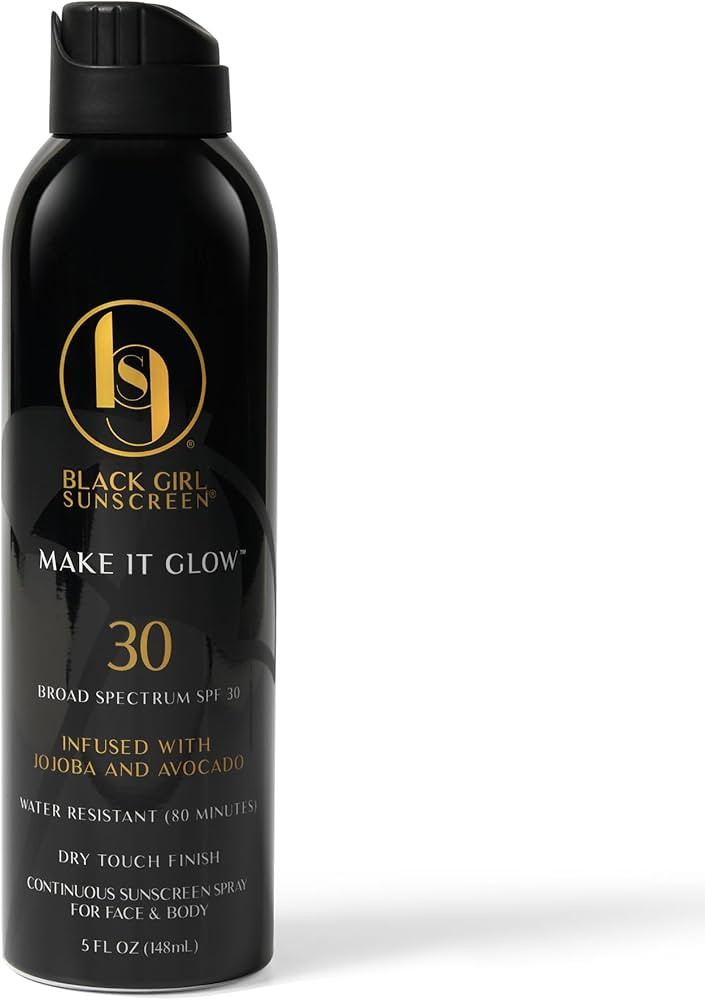Make it Glow Face & Body Moisturizing Sunscreen Spray SPF 30, No White-Residue for Melanin Rich S... | Amazon (US)