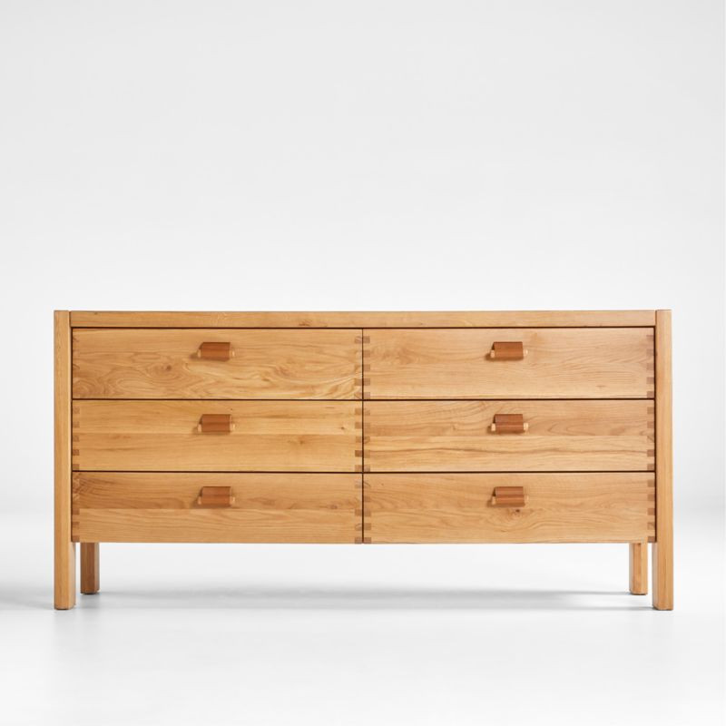 Bremond 6-Drawer Oak Dresser + Reviews | Crate and Barrel | Crate & Barrel