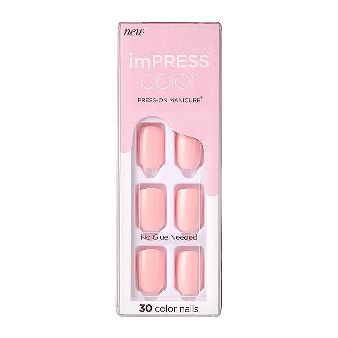 KISS imPRESS Color Press-On Manicure, Gel Nail Kit, PureFit Technology, Short Length, “Pick Me ... | Amazon (US)