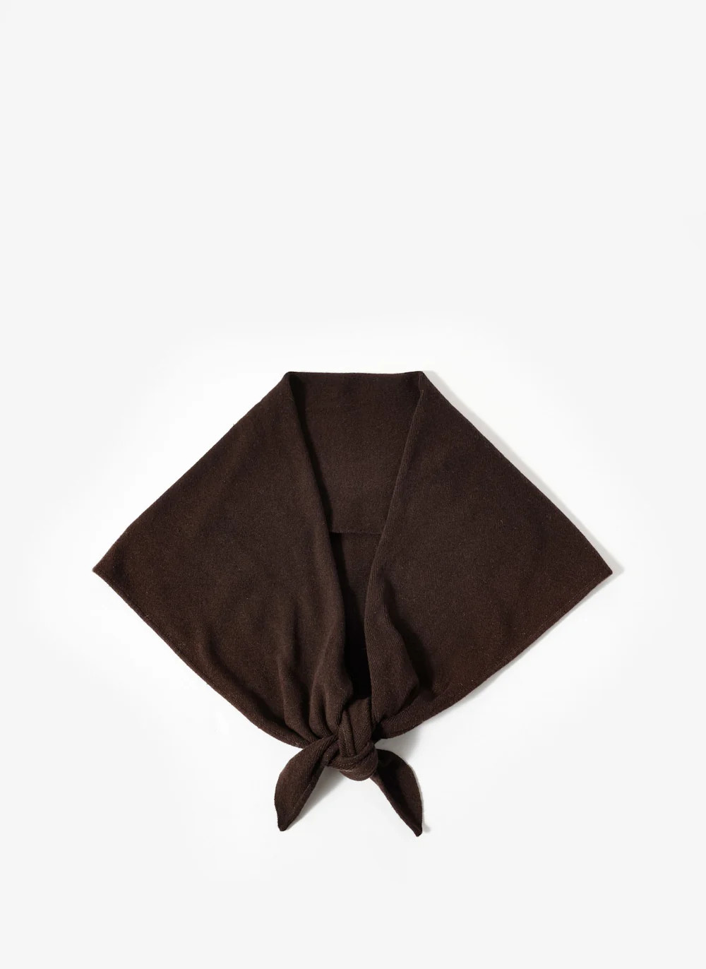 Brown Wrap Triangle Knit Scarf | Mint Velvet