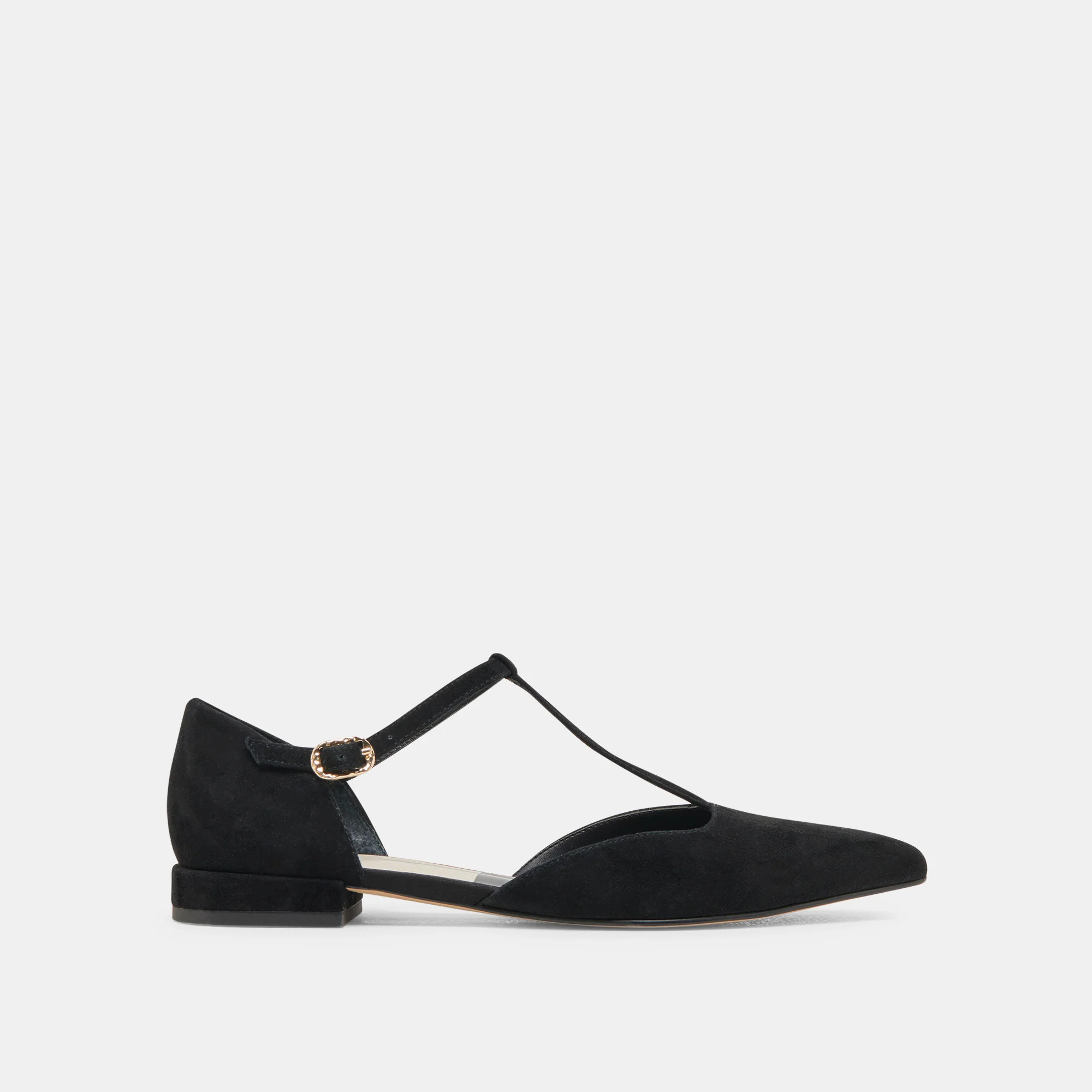 PEATY FLATS ONYX SUEDE | DolceVita.com