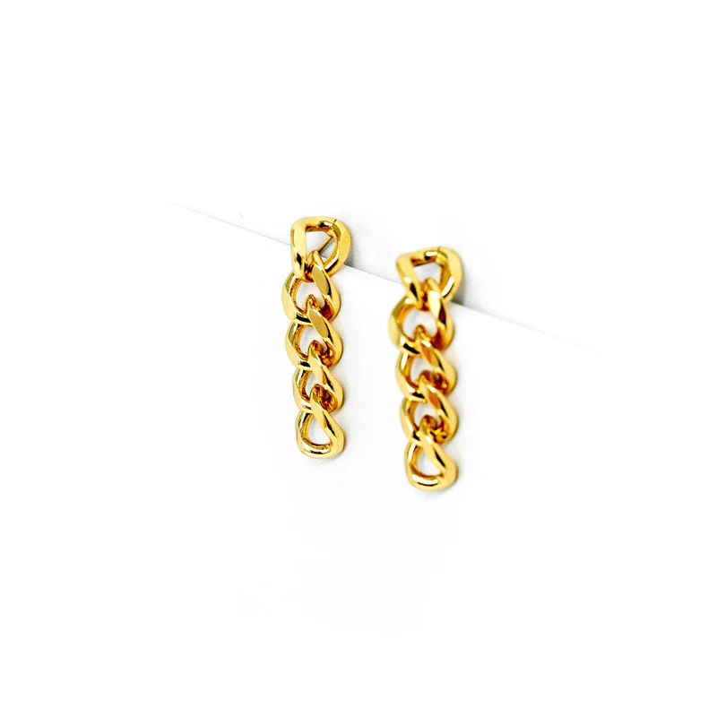 Cuban Chain Link Drop Earrings | The Sis Kiss