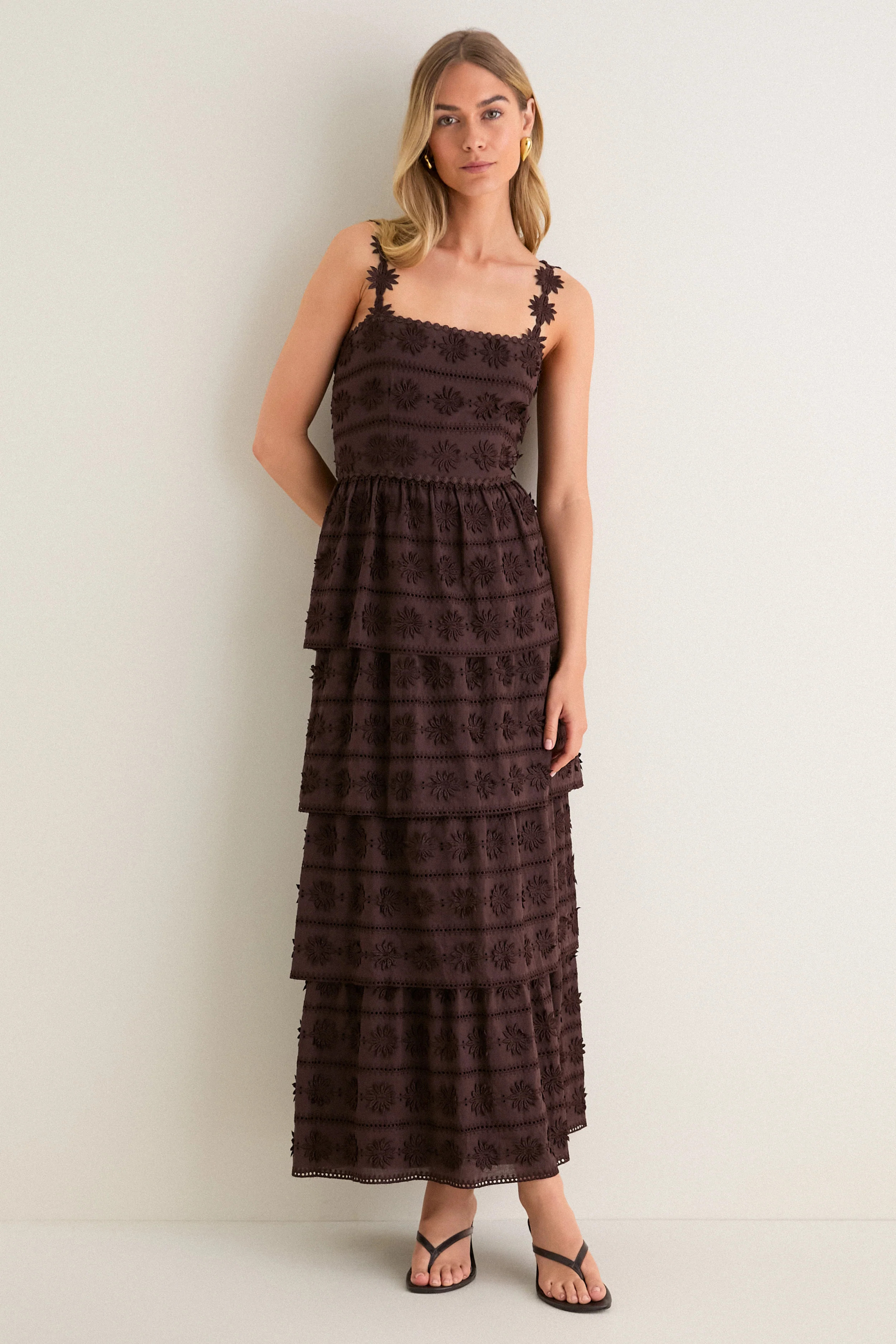 Exclusive Chocolate Brown Krystie Midi Dress | Tuckernuck (US)