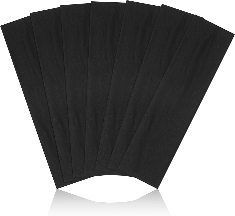 Headbands for Women Non Slip - 7PCS Fashion Sports Hair Bands for Women's Hair, Soft Cotton Cloth... | Amazon (US)