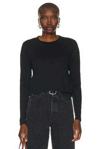 Loulou de Saison Masal Long Sleeve Tee in Black - Black. Size L (also in S). | FWRD 