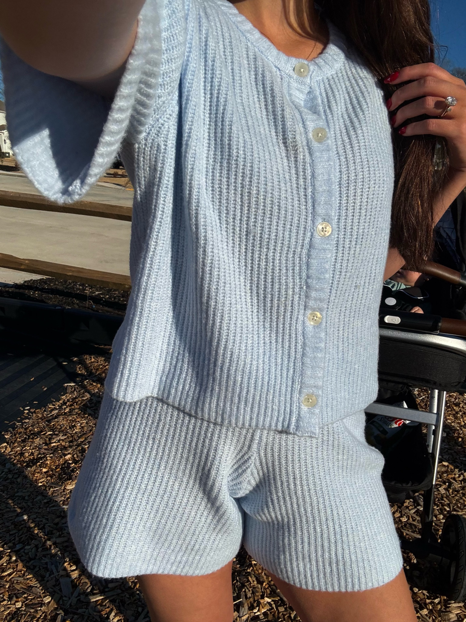 Love this little sweater cardigan set 💙 soooo soft you could wear it to bed if you wanted 