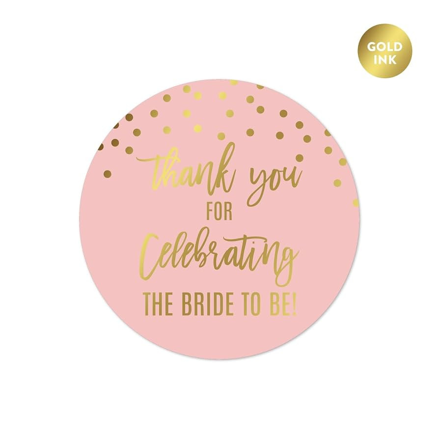 Andaz Press Blush Pink and Metallic Gold Confetti Polka Dots Bachelorette Party Bridal Shower Col... | Amazon (CA)