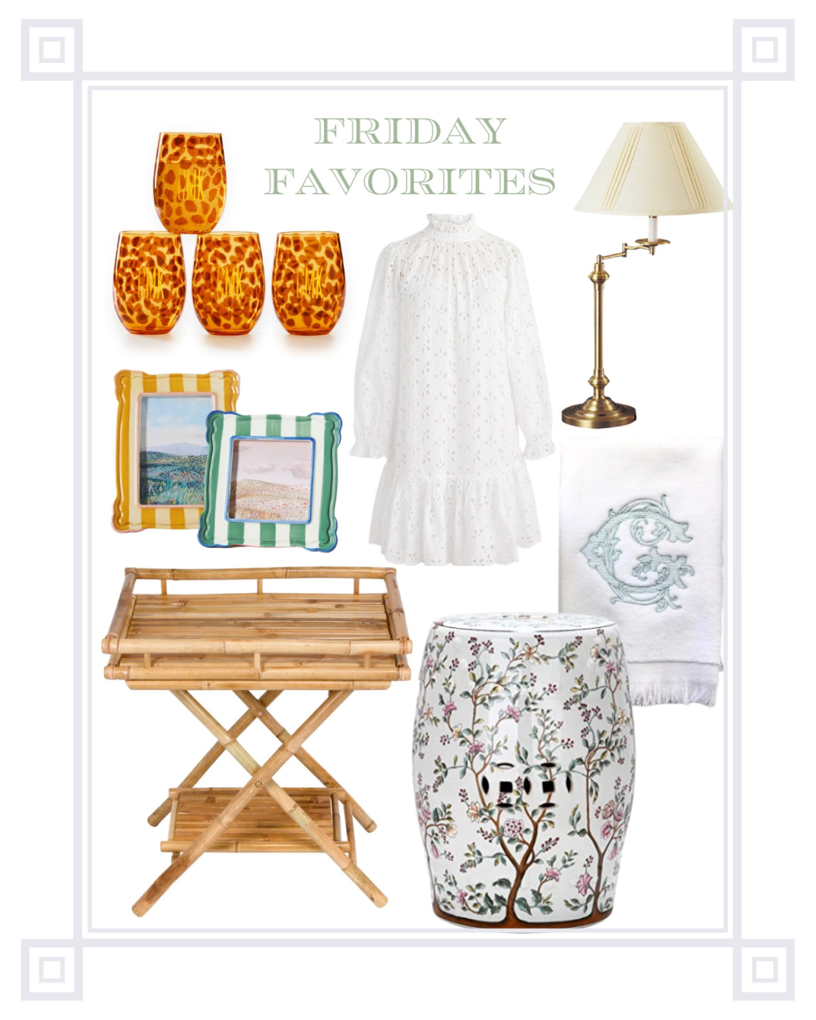 Friday Favorites!

Butler Table, Coastal Accent Table, Chinoiserie Garden Stool, Hand Towel, Hostess Gift Idea, Traditional Lamp, Frames, Colorful Frame, Tortoise Wine Glass Set, White Dress

#LTKhome #LTKFind #LTKstyletip