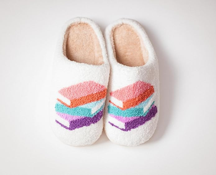 Generic Womesn's Bookstack slippers, Soft Plush & Lightweight Slip-On bookish slippers, Bookish G... | Amazon (US)