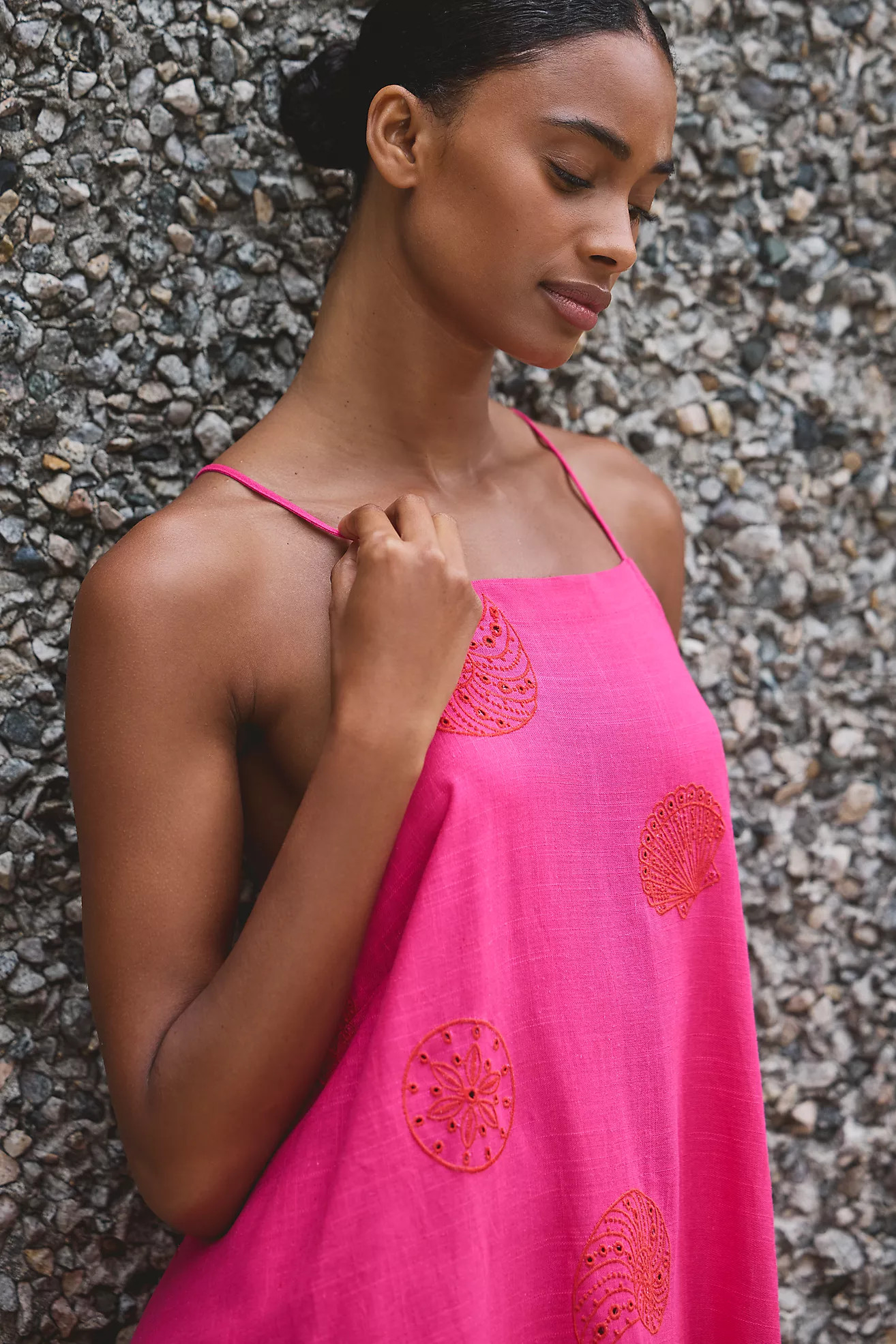 Celandine Linen Mini Apron Dress | Anthropologie (US)