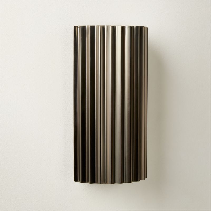 Zinnia Modern Blackened Brass Wall Sconce + Reviews | CB2 | CB2