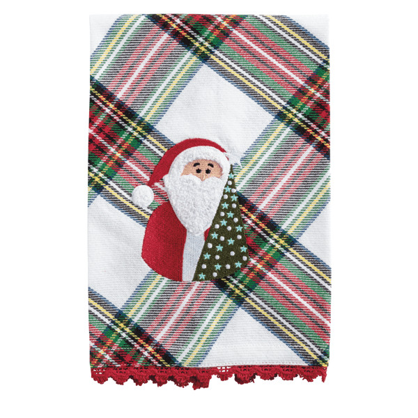 Santa Boucle Icon Towel | Mud Pie