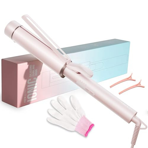 1.5 Inch Extra Large Curling Wand for Long Hair - Ceramic Tourmaline Barrel with 40000000 Negative Ions, Defined Curls and Easy to Use with Temperature Control for All Hair Types | Amazon (US)
