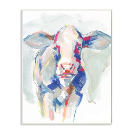 Stupell Industries Colorful Cow Farm Animal Painting Wall Plaque by Jennifer Paxton Parker | Walmart (US)
