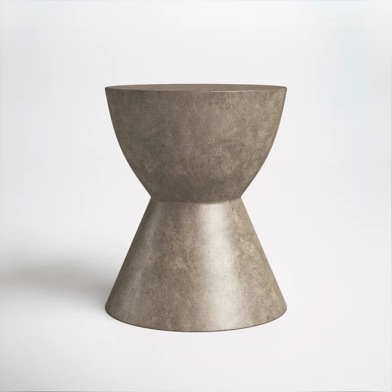 Daima Concrete Top Abstract End Table | Wayfair North America