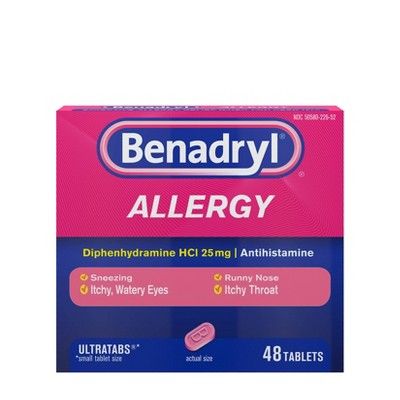 Benadryl Ultratabs Allergy Relief Tablets - Diphenhydramine - 48ct | Target