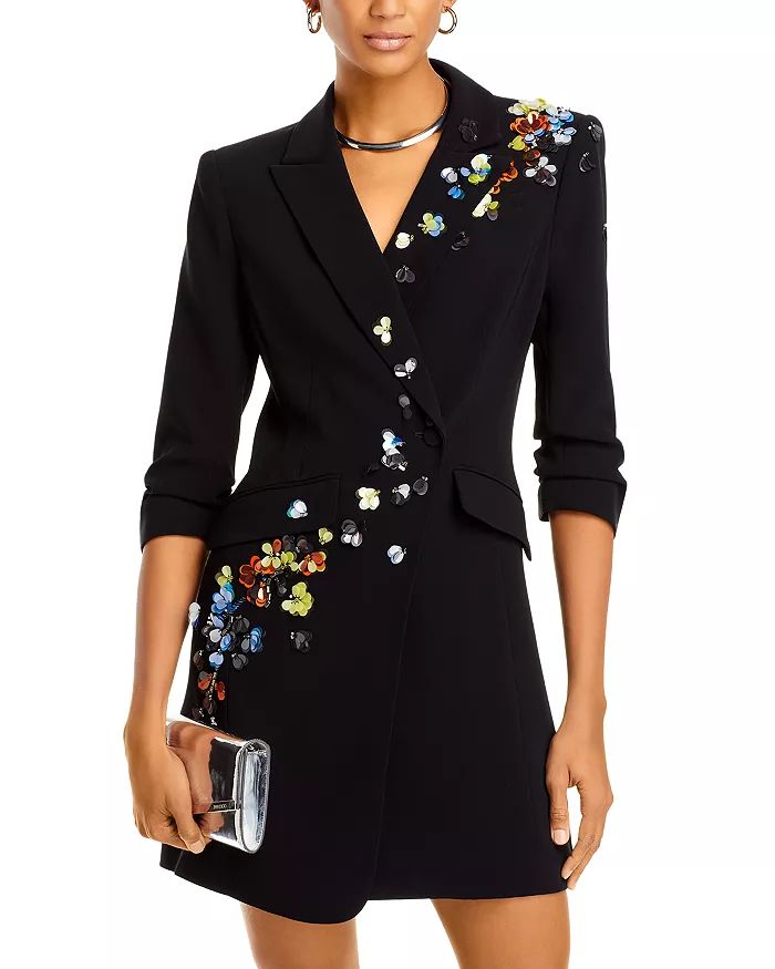 Sequin Flower Embellished Mini Dress | Bloomingdale's (US)