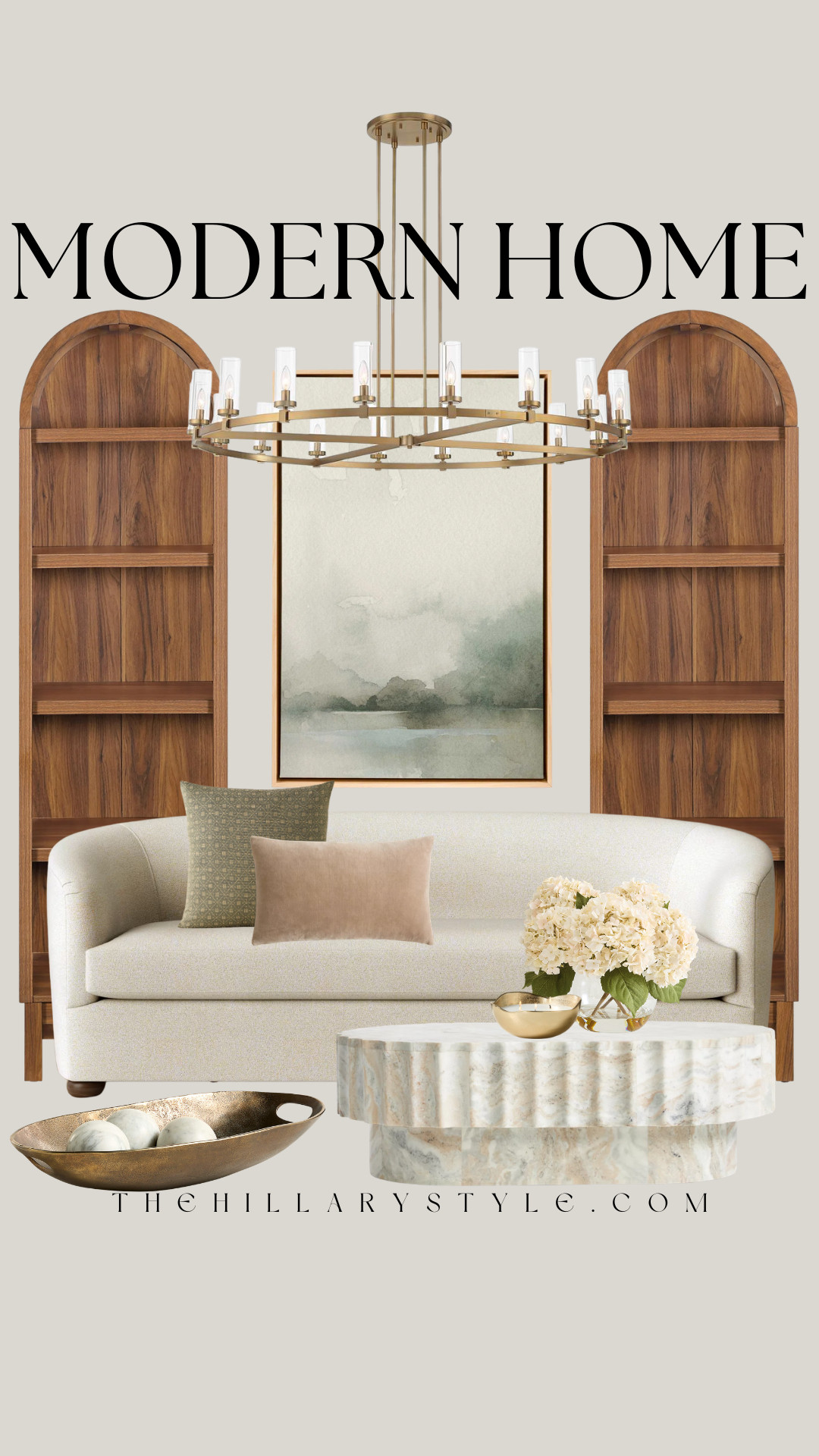 Modern Home: Spring Living Room Refresh--Light & Airy Update

Give your living room a breath of fresh air for the season! Swap out heavier decor for light and bright elements like this trending white bouclé sofa and fluted marble coffee table. Add a pop of springtime green with a watercolor print and fresh, faux hydrangeas. Arched wood shelving units provide warmth while maintaining an open feel, perfect for a modern spring home. 

 #TheHillaryStyle #SpringDecor #LivingRoomRefresh #HomeDecorIdeas #ModernHome #SpringStyle #InteriorDesign #HomeStyling #BoucleSofa #MarbleTable #ArchedCabinet #PinterestHome #LTKhome #SpringVibes 

#LTKSeasonal #LTKHome