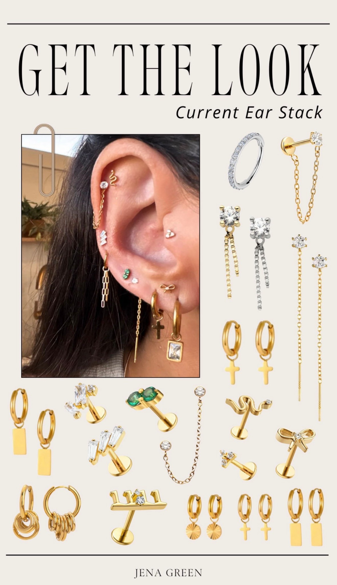 Current Ear Stack | Earrings | Everyday Jewelry | Everyday Earrings 

 

#LTKootd #LTKdayinmylife #LTKgrwm