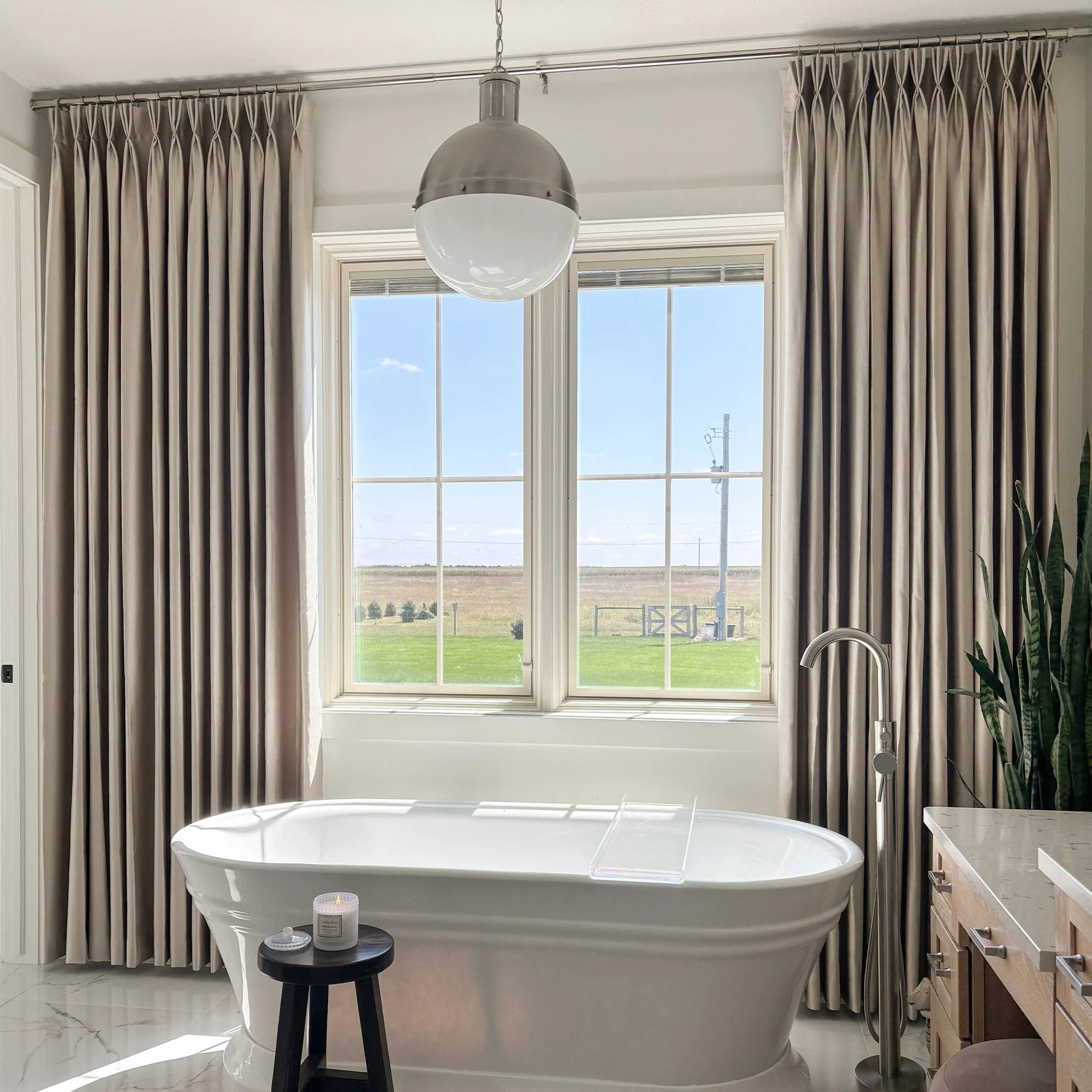 Darcy Micro Pearlescent Look Curtains | Curtarra