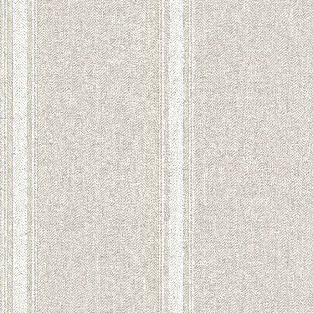 Chesapeake 3115-12463 Linette Fabric Stripe Wallpaper , Light Grey | Amazon (US)